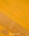 Yellow Pure Chiniya Silk Handloom Saree