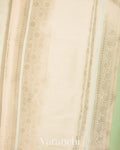Ivory Cream Pure Chiniya Silk Handloom Saree 