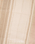 Warm Off-White Pure Chiniya Silk Saree 