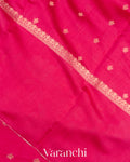 Rani Pink Digital Printed Pure Chiniya Silk Saree