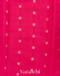 Rani Pink Digital Printed Pure Chiniya Silk Saree