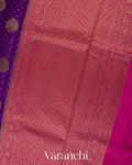 Deep Purple Pure Chiniya Silk Handloom Saree