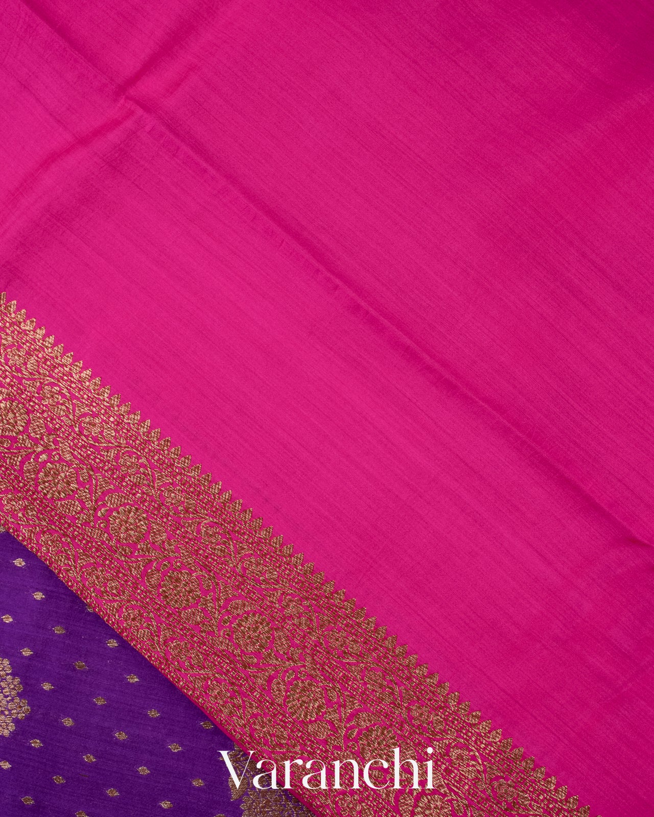 Deep Purple Pure Chiniya Silk Handloom Saree