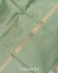 Sea Green Digital Printed Pure Chiniya Silk Saree