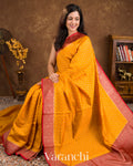 Turmeric Yellow Pure Chiniya Silk Saree
