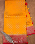 Turmeric Yellow Pure Chiniya Silk Saree