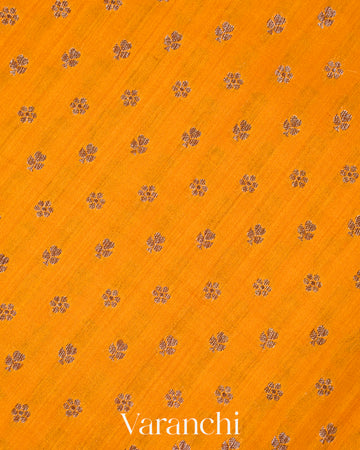 Turmeric Yellow Pure Chiniya Silk Saree