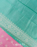 Baby Pink Pure Chiniya Silk Saree
