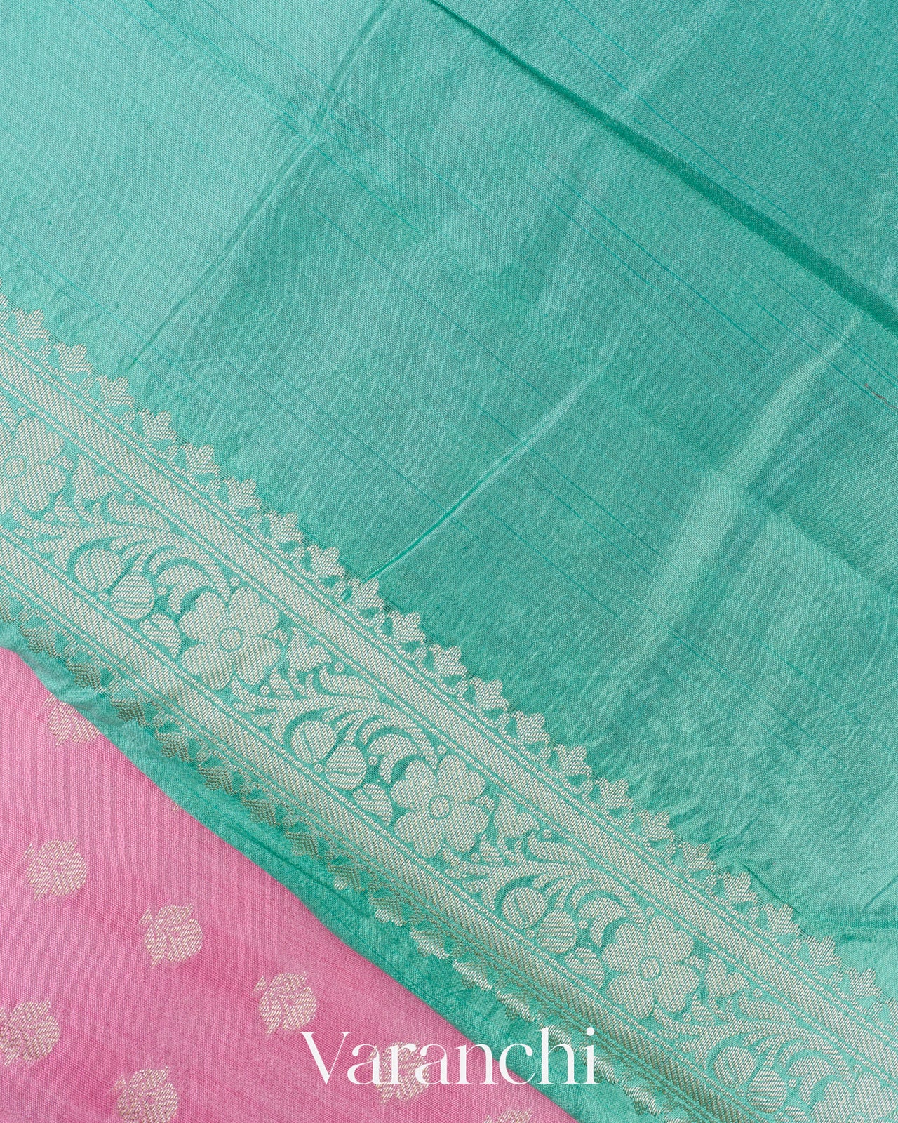Baby Pink Pure Chiniya Silk Saree