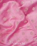 Baby Pink Pure Chiniya Silk Saree
