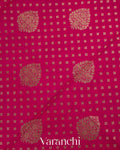 Dark Pink Pure Chiniya Silk Handloom Saree