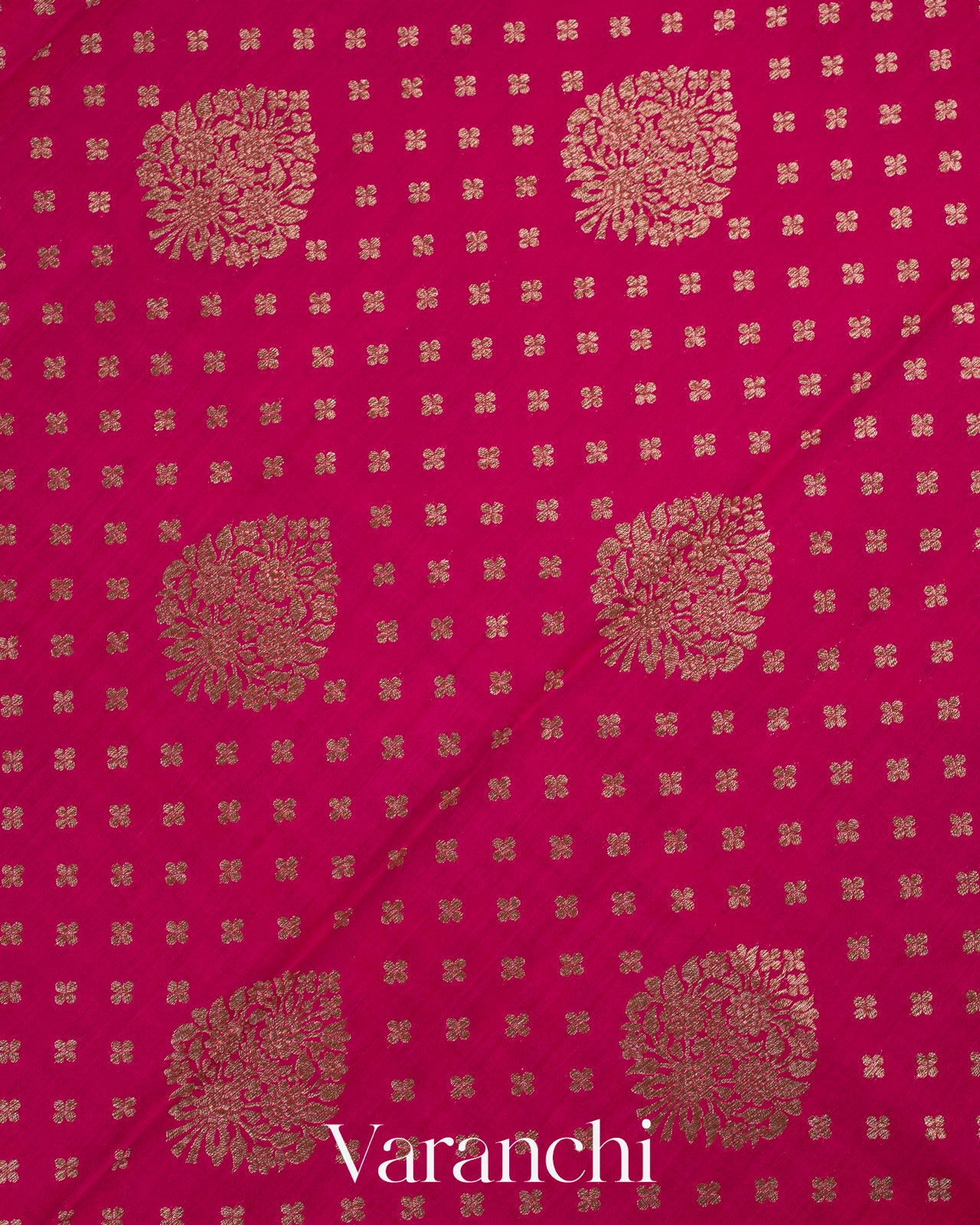 Dark Pink Pure Chiniya Silk Handloom Saree