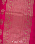 Bright Rani Pink Pure Chiniya Silk Handloom Saree