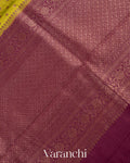 Lemon Green Pure Chiniya Silk Saree