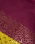 Lemon Green Pure Chiniya Silk Saree