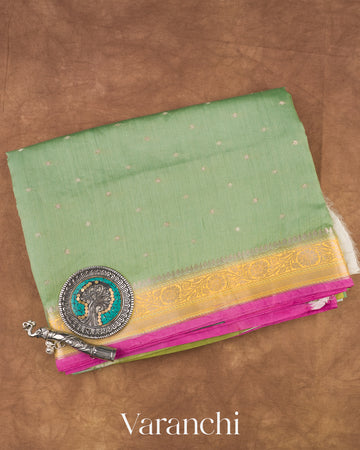 Chiniya Soft Sage  Silk Saree