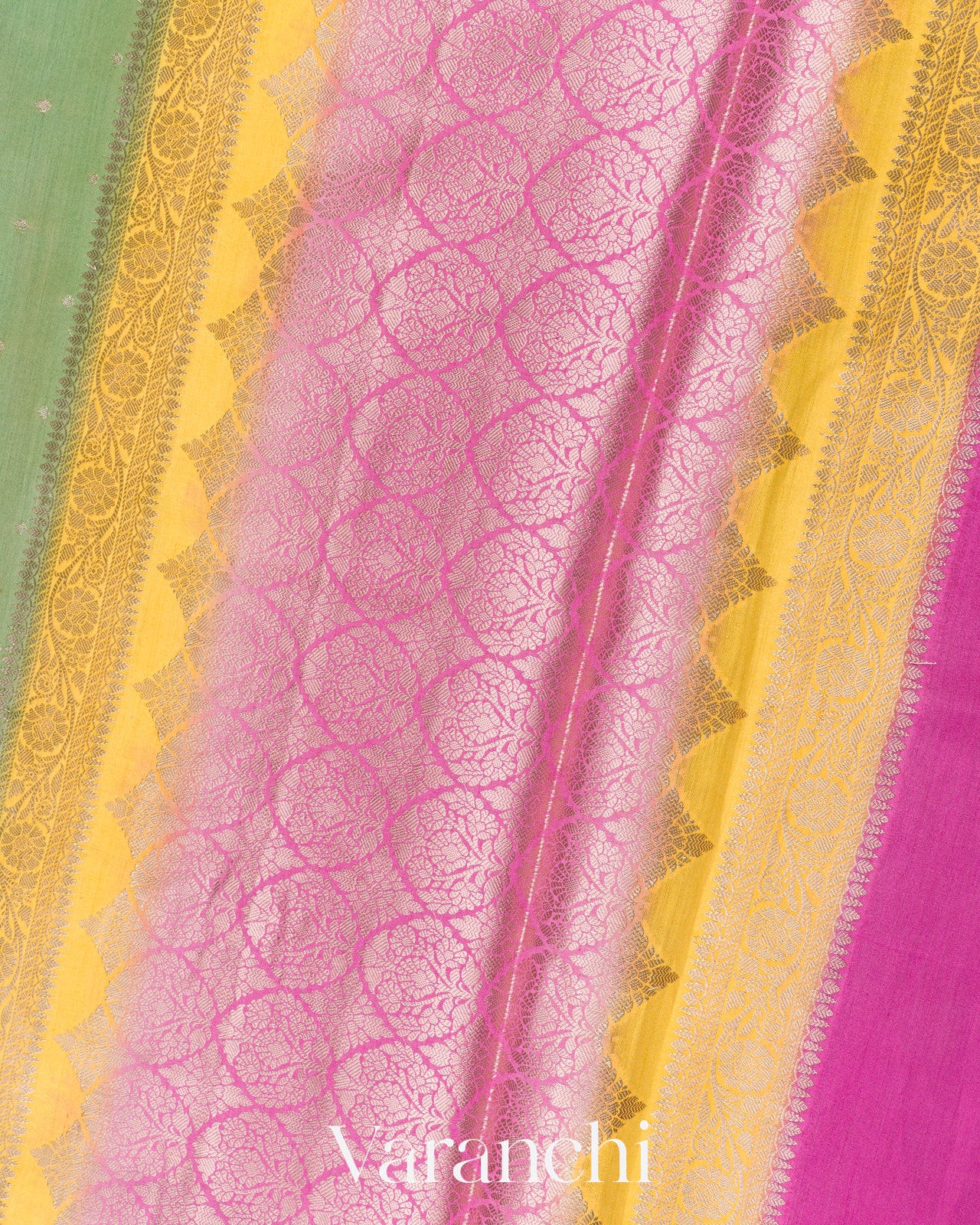 Chiniya Soft Sage  Silk Saree