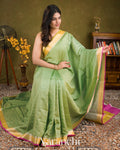 Chiniya Soft Sage  Silk Saree