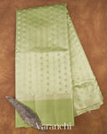 Light Pista Green Pure Chiniya Silk Saree