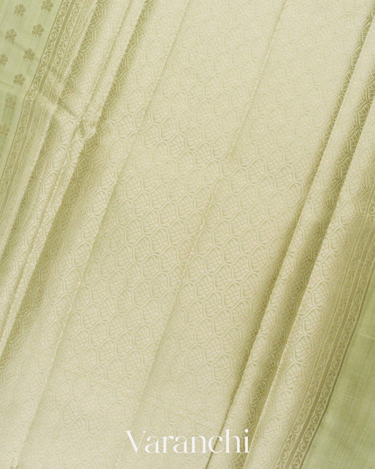 Light Pista Green Pure Chiniya Silk Saree