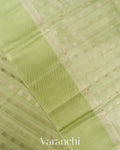 Light Pista Green Pure Chiniya Silk Saree