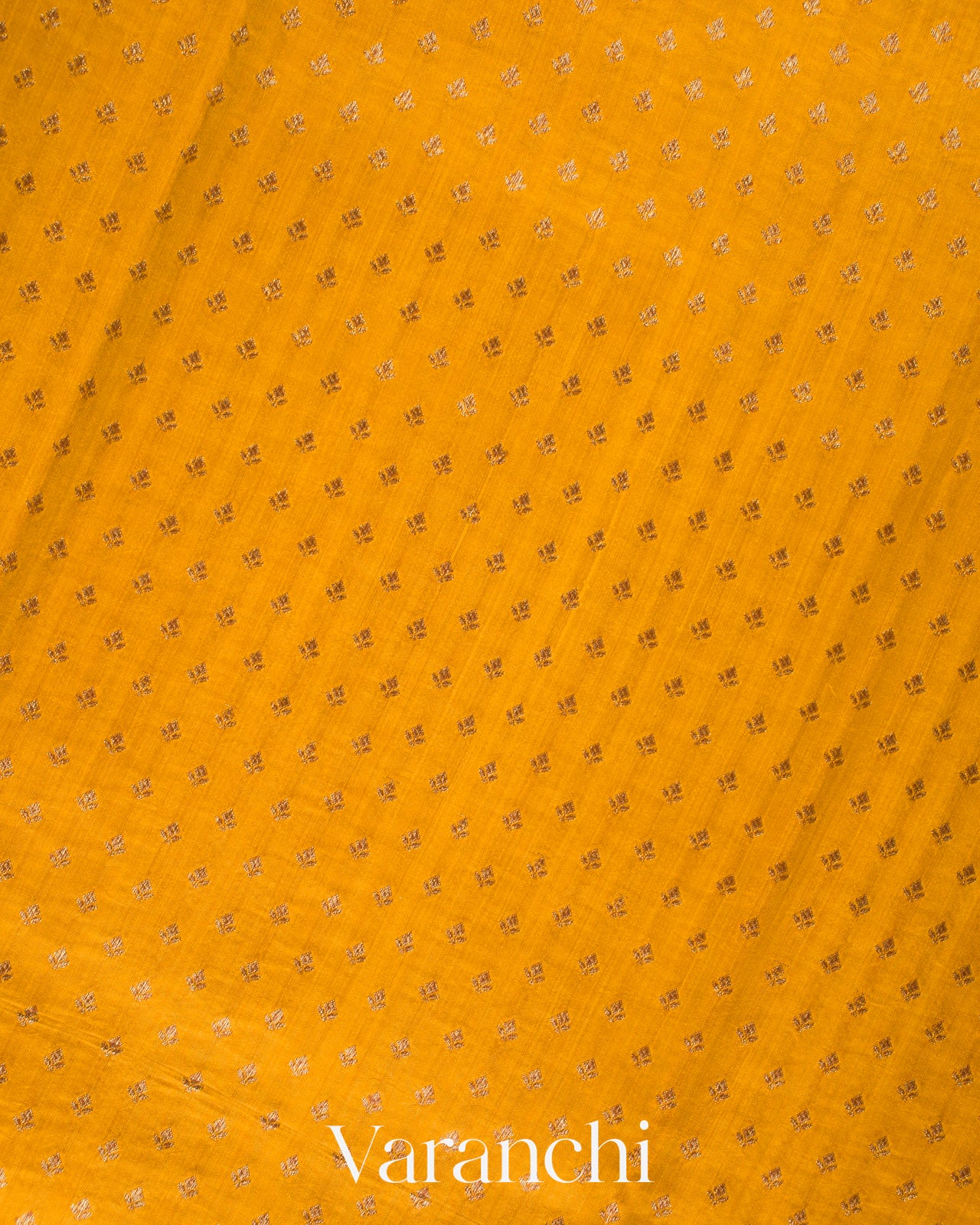 Mustard Gold Pure Chiniya Silk Handloom Saree