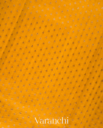 Mustard Gold Pure Chiniya Silk Handloom Saree