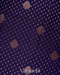 Navy Blue Pure Chiniya Silk Handloom Saree