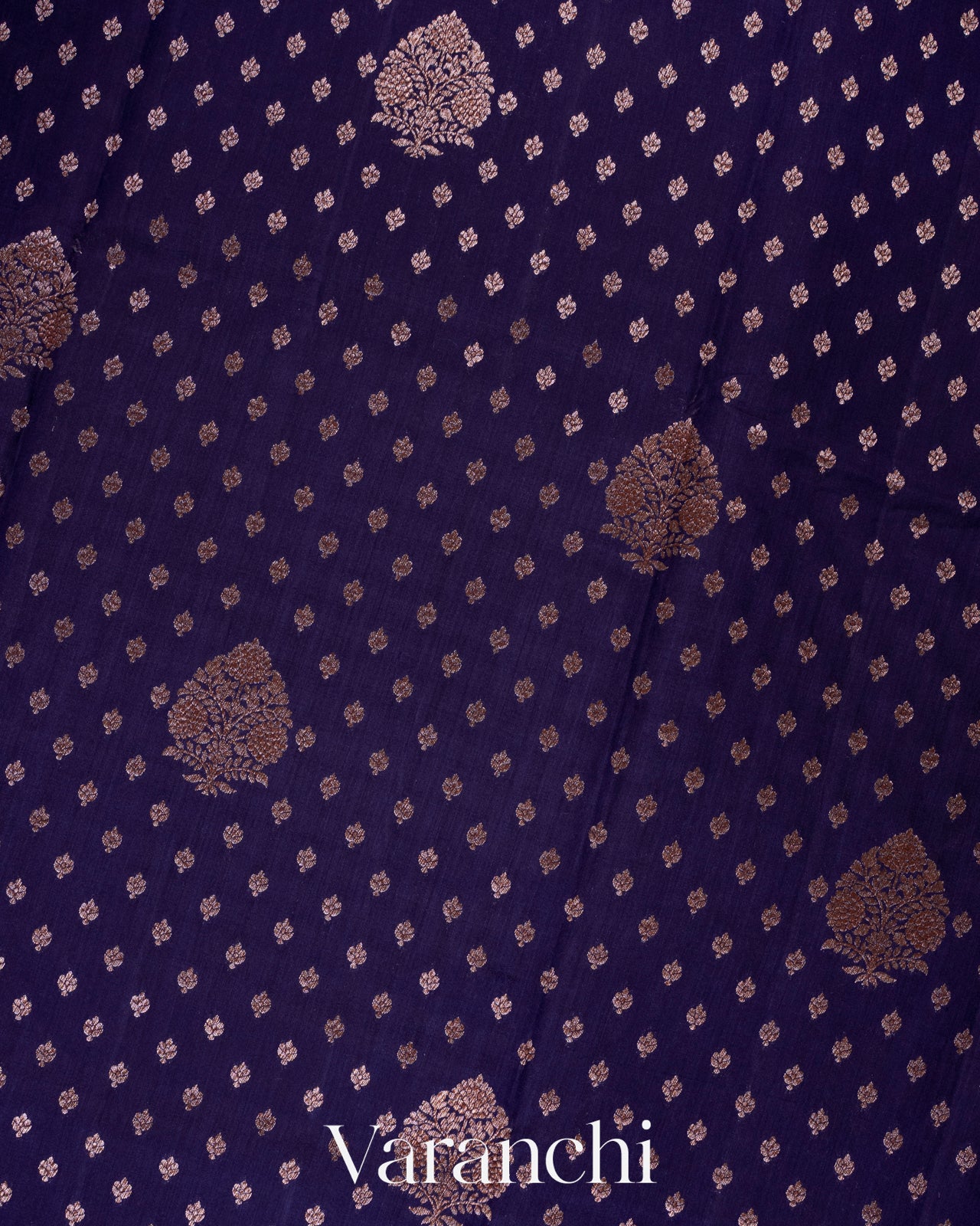 Navy Blue Pure Chiniya Silk Handloom Saree