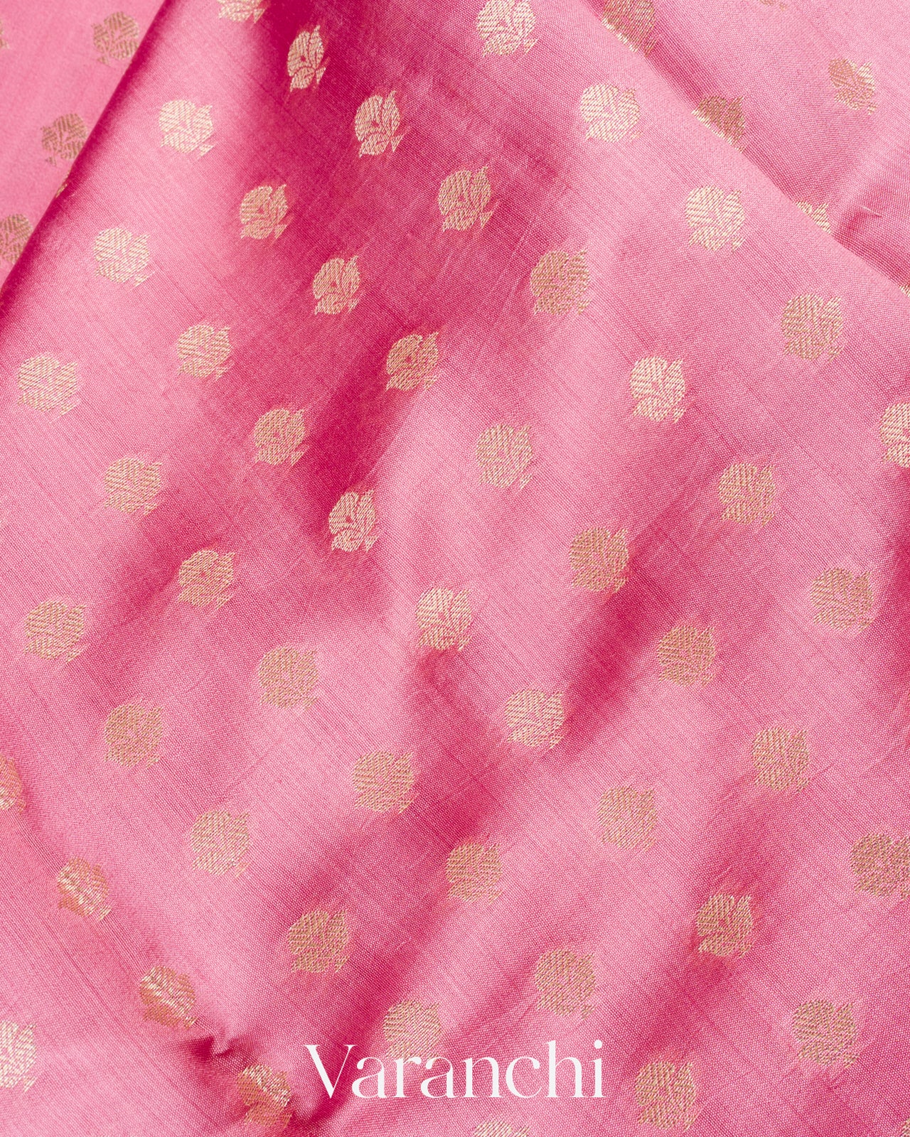 Lotus Pink Pure Chiniya Silk Saree