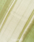 Pista Green Pure Chiniya Silk Saree
