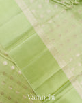 Pista Green Pure Chiniya Silk Saree