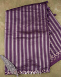 Deep Purple Pure Cotton With Tissue Striped Saree 