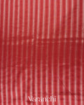 Brick Red Pure Cotton With Tissue Striped Saree 