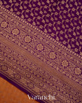 Mustard Orange Pure Crepe Silk Handloom Saree