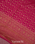 Onion Pink Pure Crepe Silk Handloom Saree