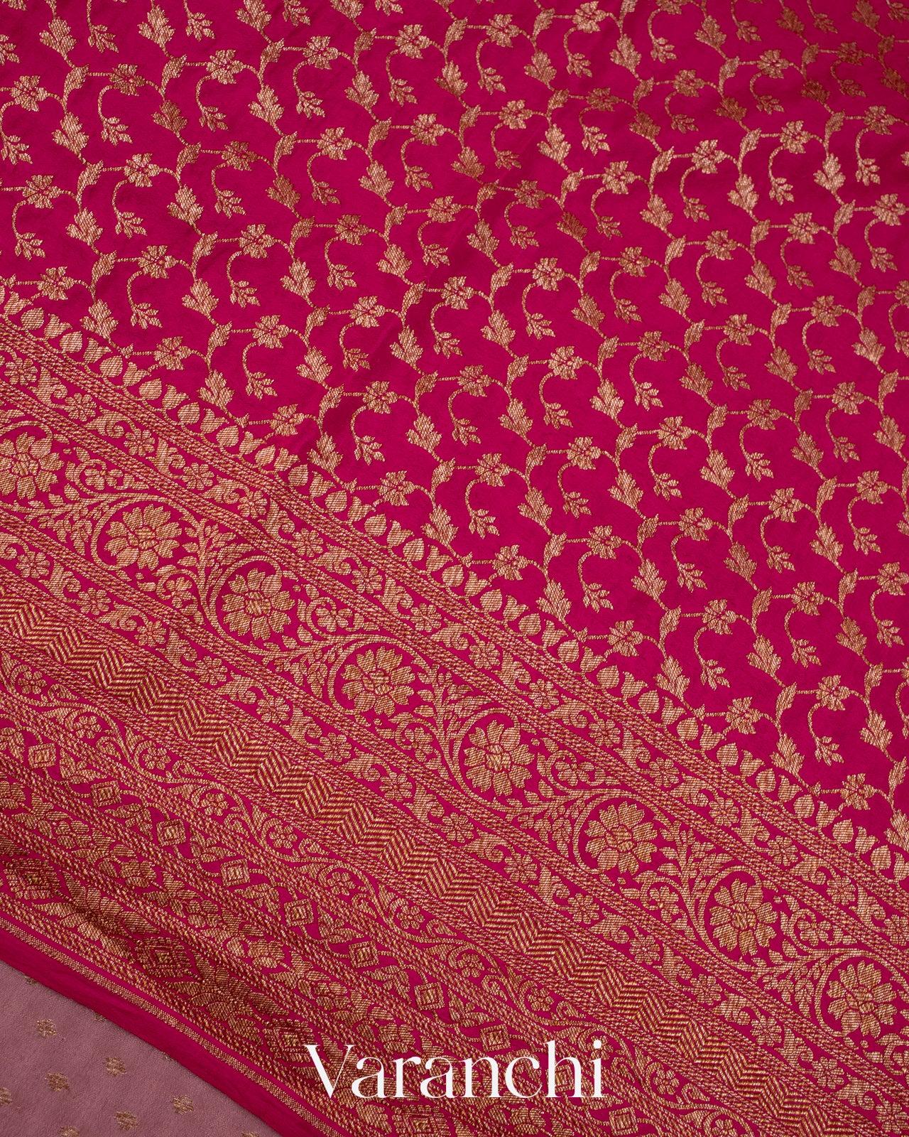 Onion Pink Pure Crepe Silk Handloom Saree