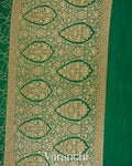Bottle Green Pure Crepe Silk Handloom Saree