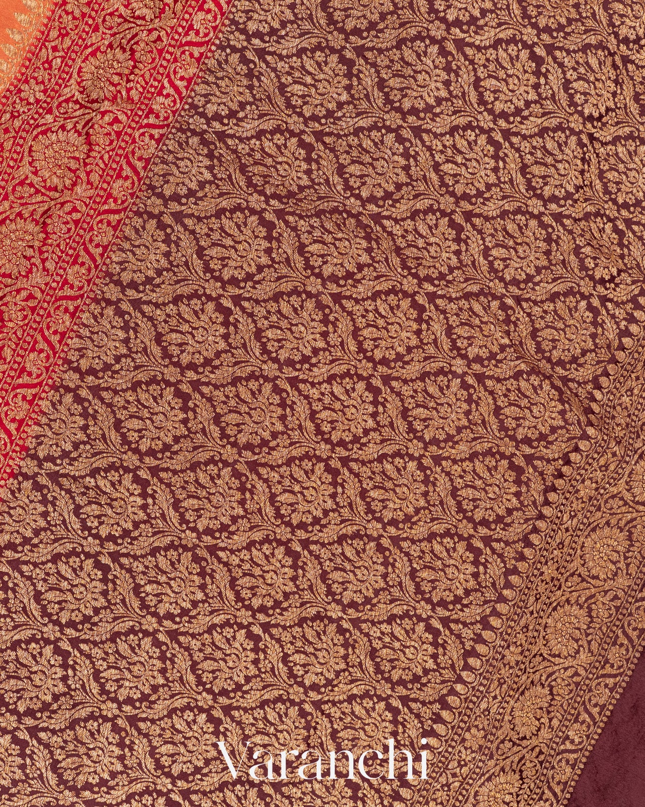 Soft Coral Pure Crepe Silk Handloom Saree 