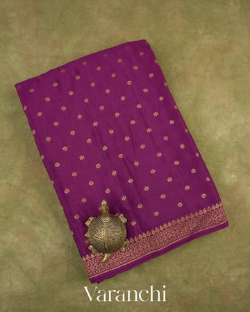 Deep Wine Pure Crepe Silk Handloom Saree