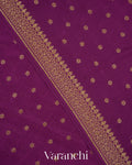 Deep Wine Pure Crepe Silk Handloom Saree