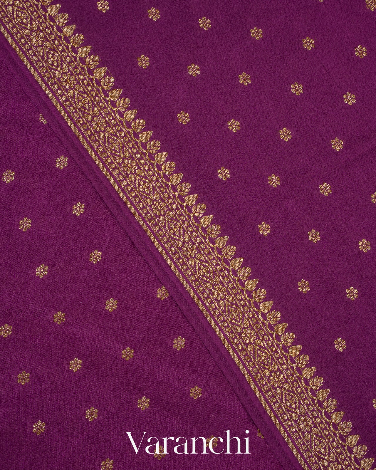 Deep Wine Pure Crepe Silk Handloom Saree