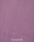 Lilac Mauve Pure Crepe Silk Handloom Saree 
