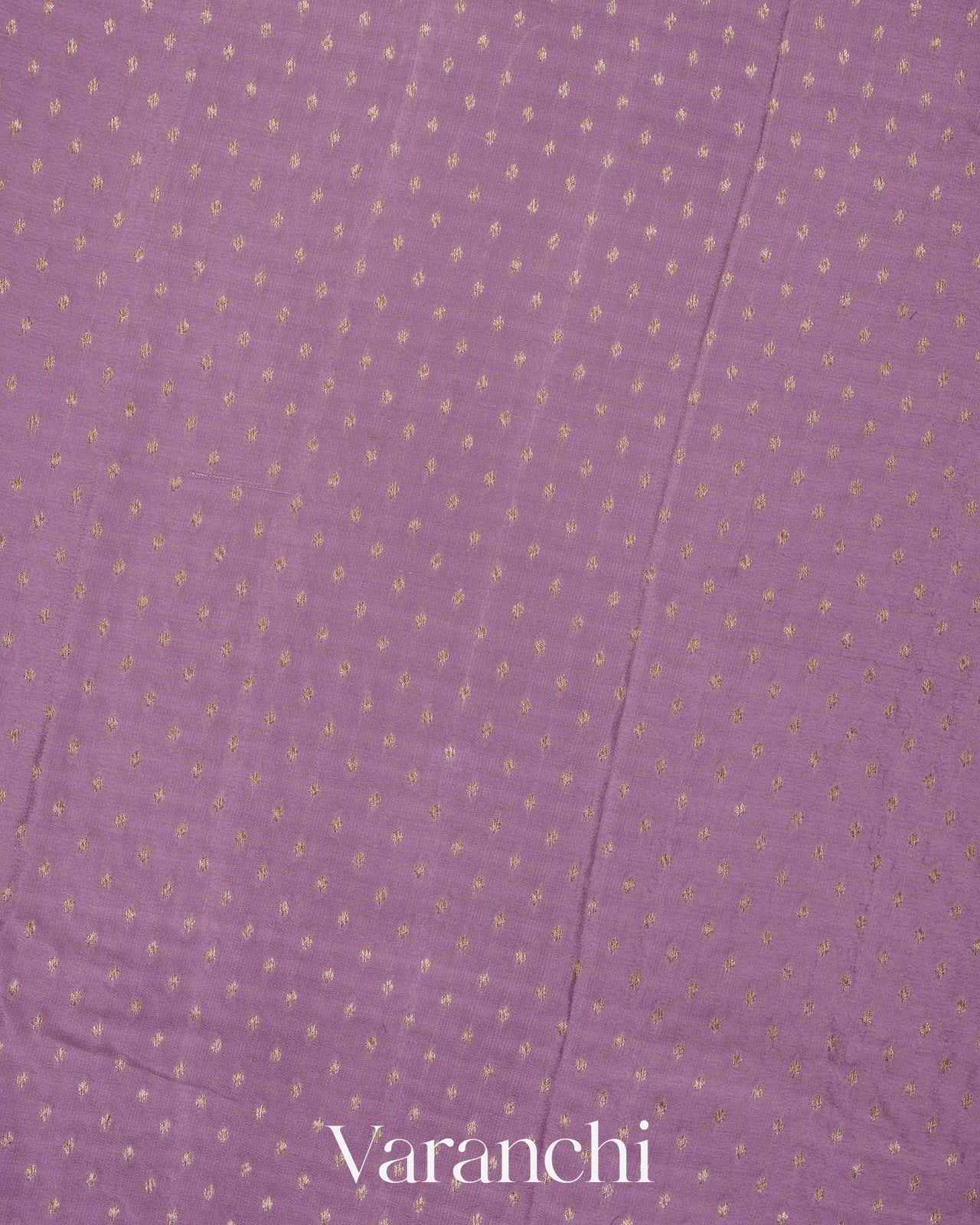 Lilac Mauve Pure Crepe Silk Handloom Saree 