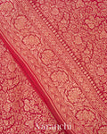 Maroon Heavy Brocade Pure Crepe Silk Handloom Saree