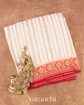 White Pure Crepe Silk Saree 