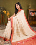 White Pure Crepe Silk Saree 