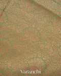 Pista Green Pure Crepe Silk Handloom Saree