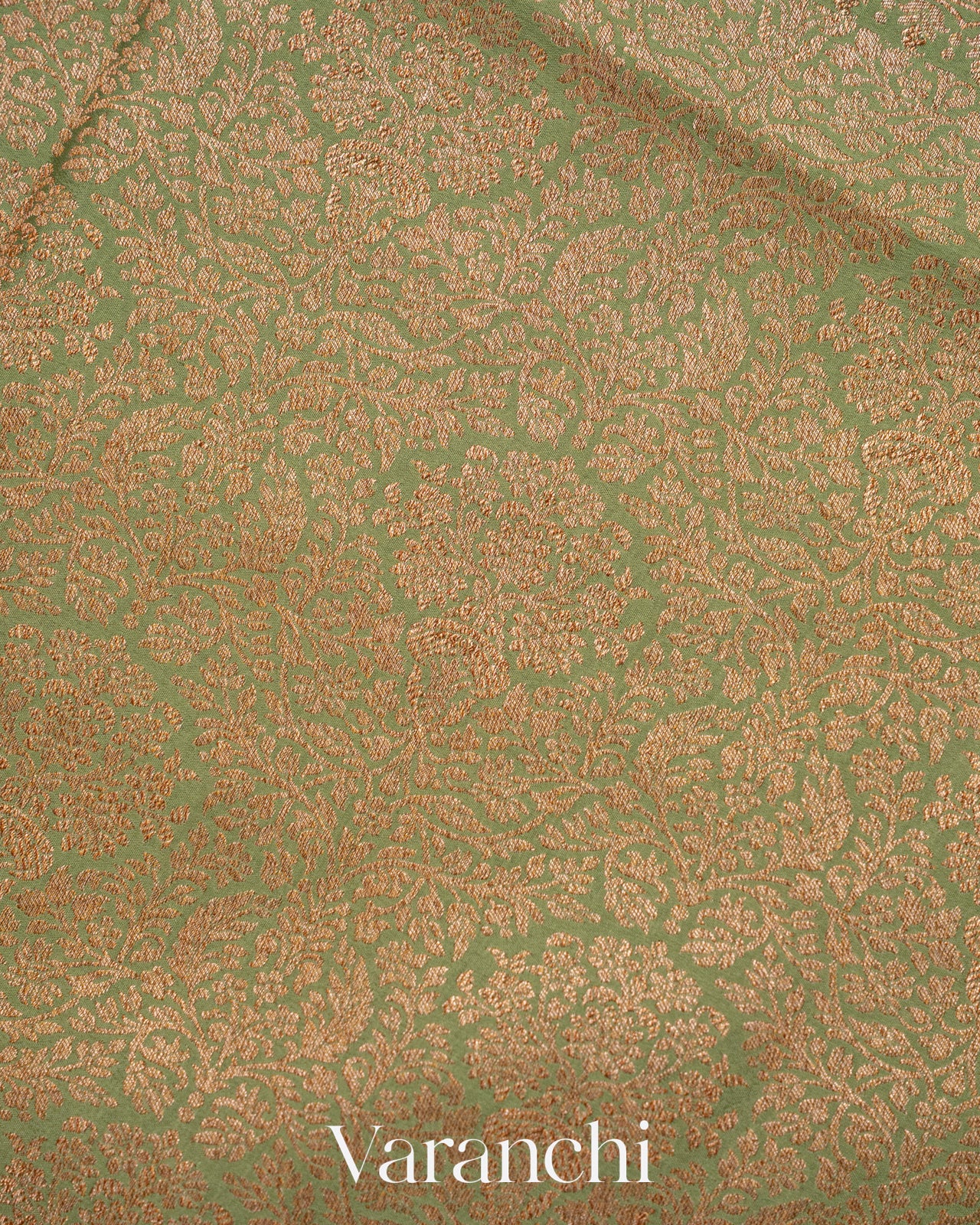 Pista Green Pure Crepe Silk Handloom Saree