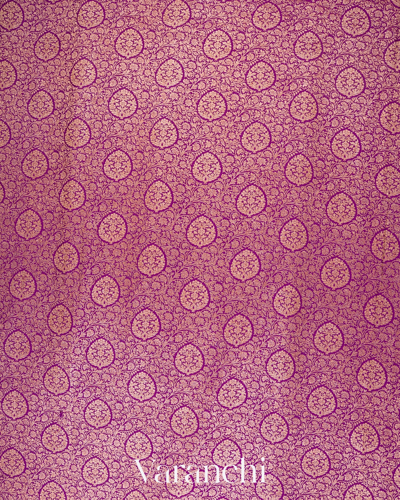 Royal Purple Heavy Brocade Pure Crepe Silk Handloom Saree